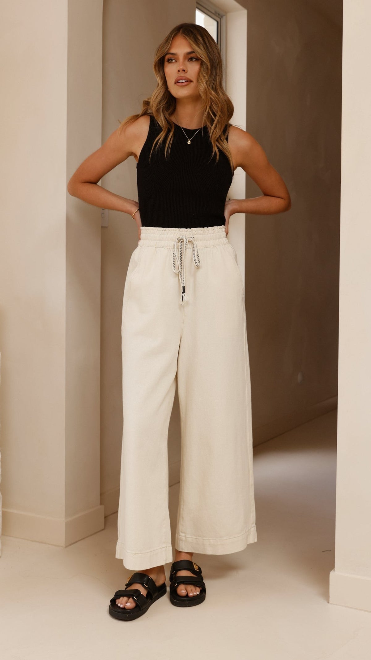 Josephine Pants - Off White Denim
