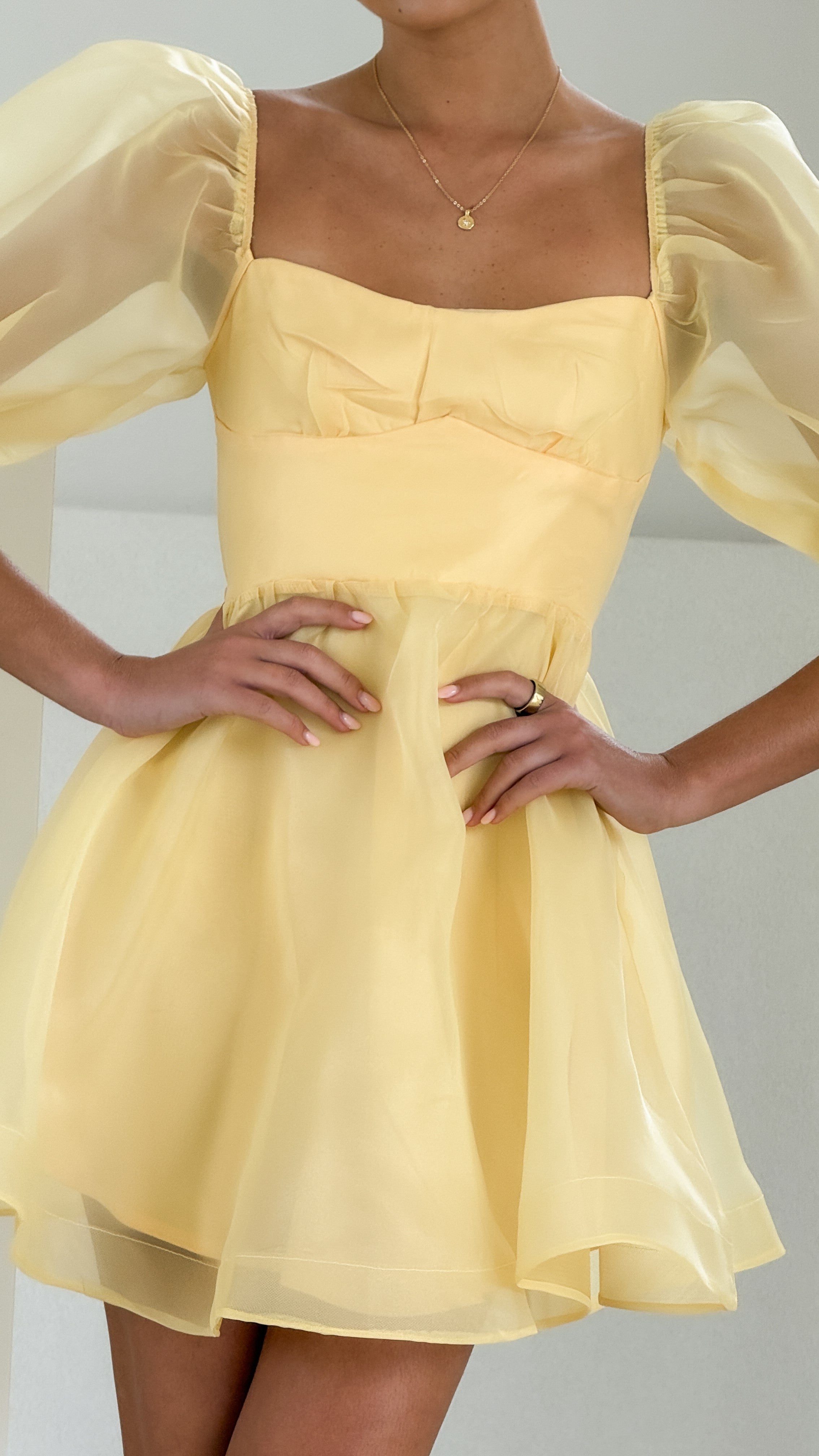 Lakeithia Mini Dress - Yellow
