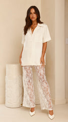 Baxter Pant - White Lace