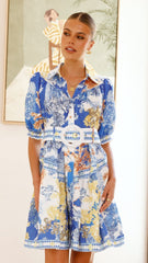 Salinas Mini Dress - Blue Doll