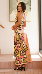 Portugal Twist Halter Top - Melon