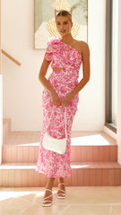 Amina Maxi Dress - Pink Floral