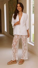Baxter Pant - White Lace