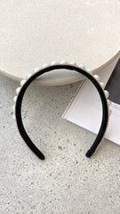 Sana Headband - Black/Pearl