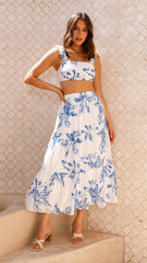 Adaya Crop Top - Blue/White