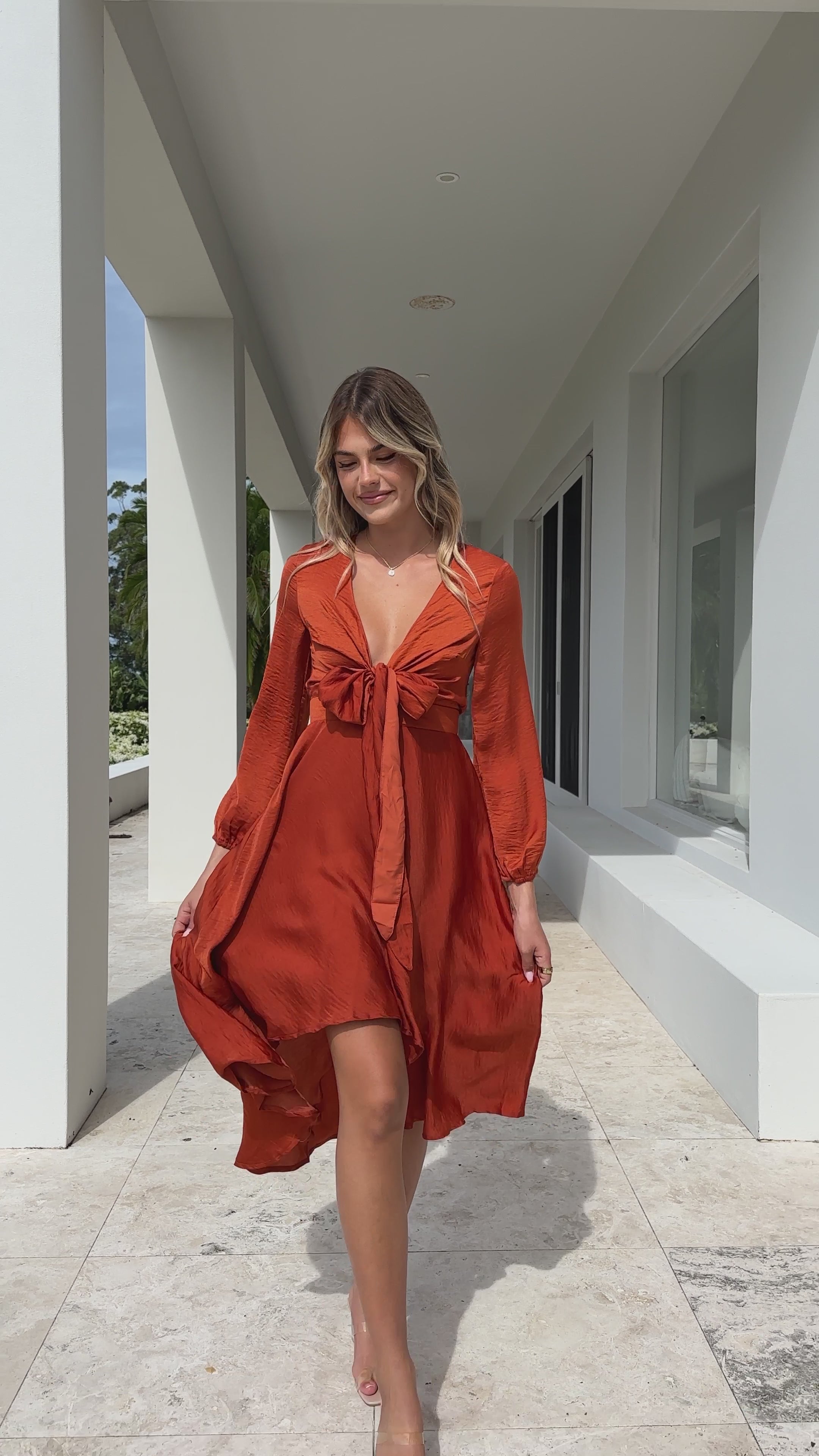 Starry Nights Dress - Rust
