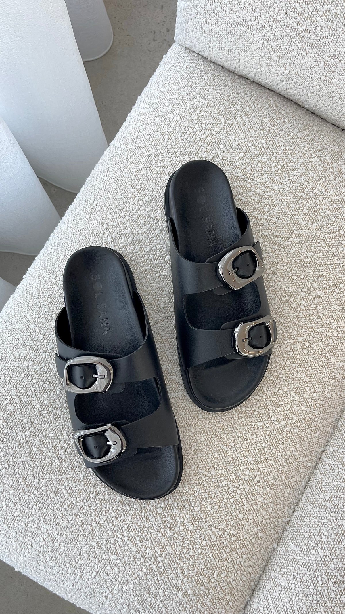 Sol Sana San Jose Footbed - Black / Silver