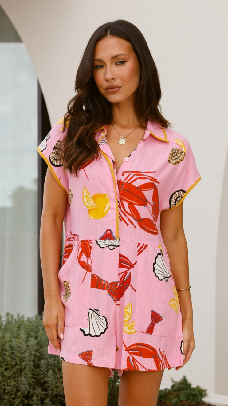 Eilis Playsuit - Shell Lover Print