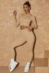 In Training Petite-Seamless Leggings in Beige