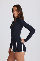 Soft Active Zip-Up Jacket in Black
