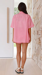 Ebrar Button Up Shirt - Pink Shell Collection