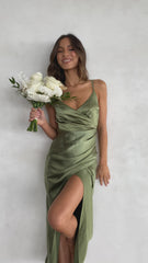 Elsa Midi Dress - Olive