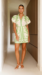 Lanie Shirt - Sage / Cream