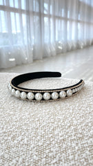 Sana Headband - Black/Pearl