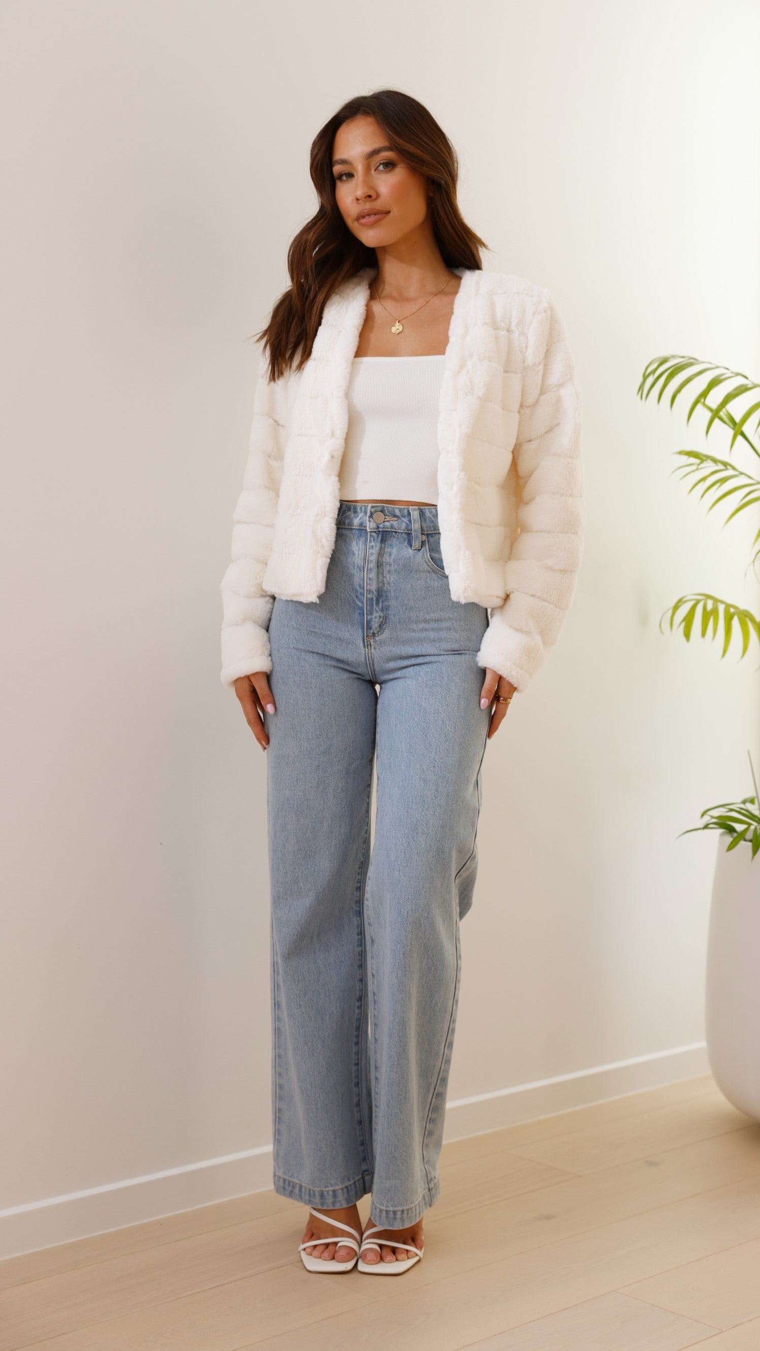 Tully Crop Jacket - White