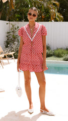 Arizona Top - Red Floral