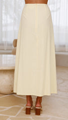 Lucy Maxi Skirt - Lemon