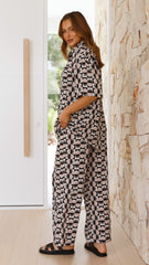 Annie Button Up Shirt - Palermo Print
