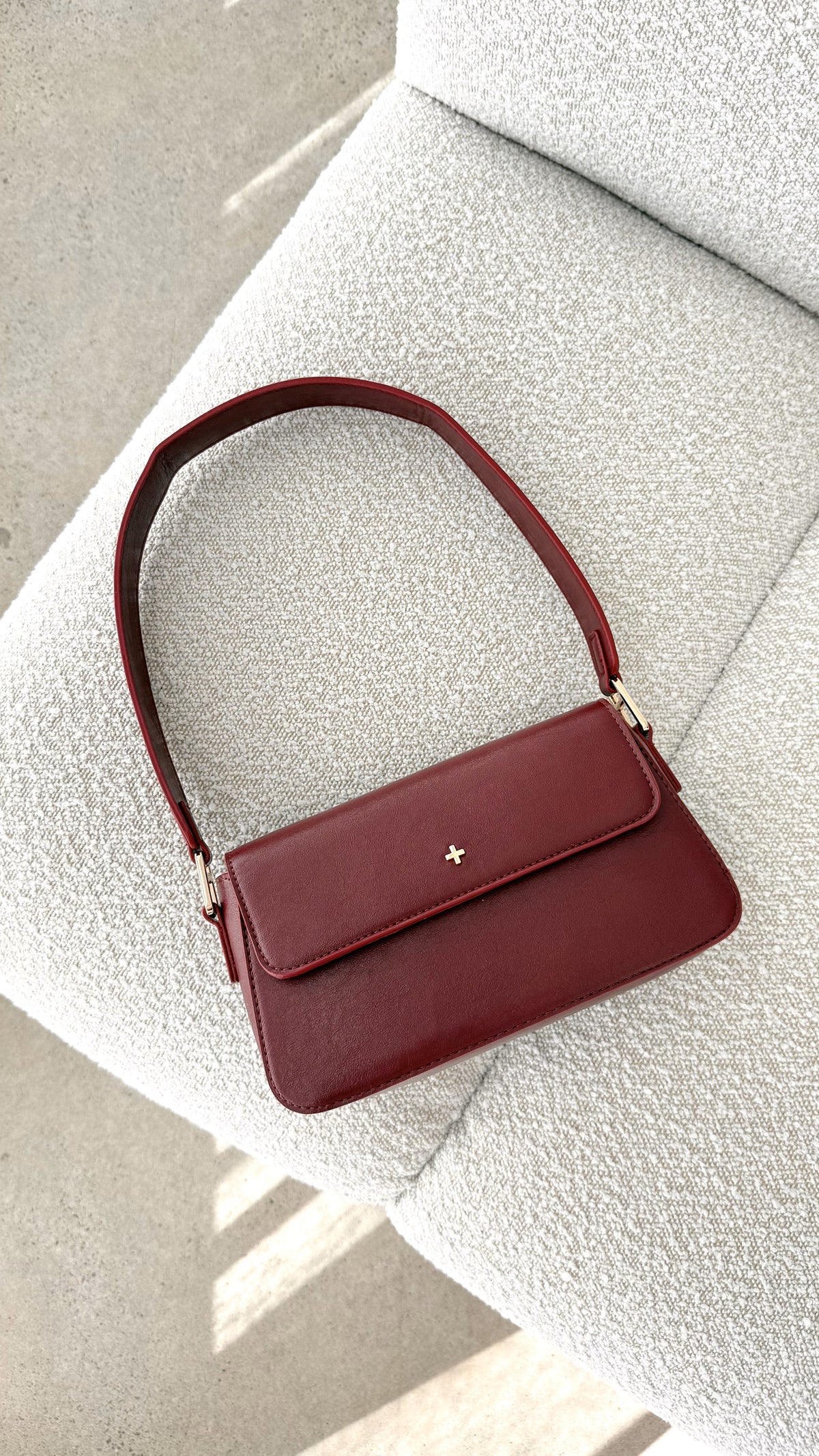 Jocelyn Shoulder Bag - Burgundy PU