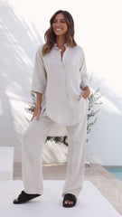 Linen Lounge Pant - Natural