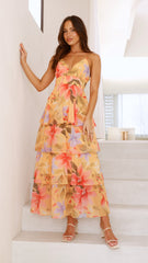 Kelli Maxi Dress - Yellow Floral