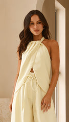 Melinda Halter Top - Soft Yellow