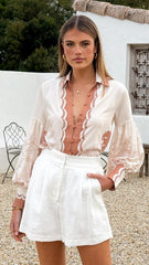 Dakota Long Sleeve Blouse - Siena