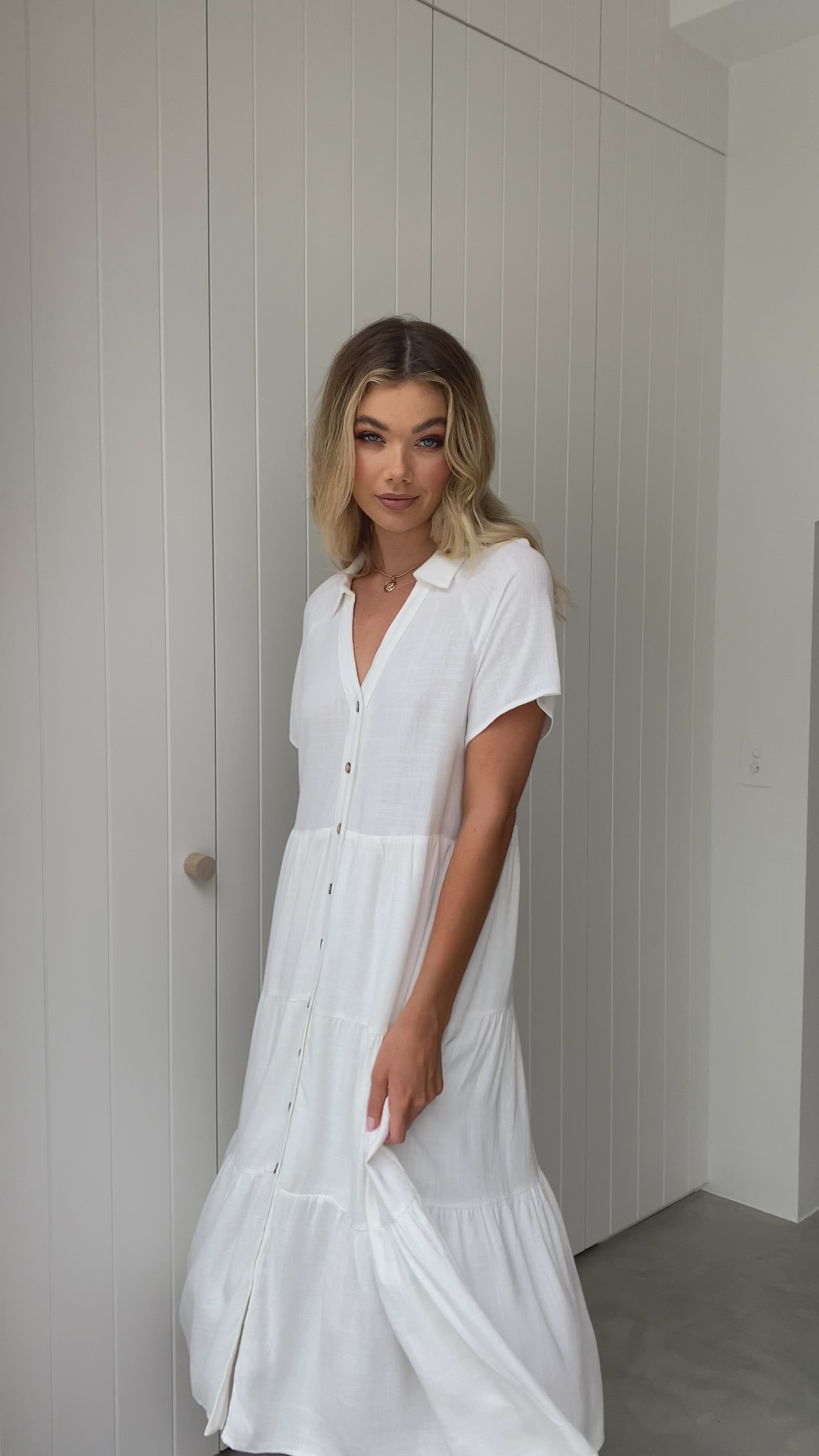 Kimberly Midi Dress - White
