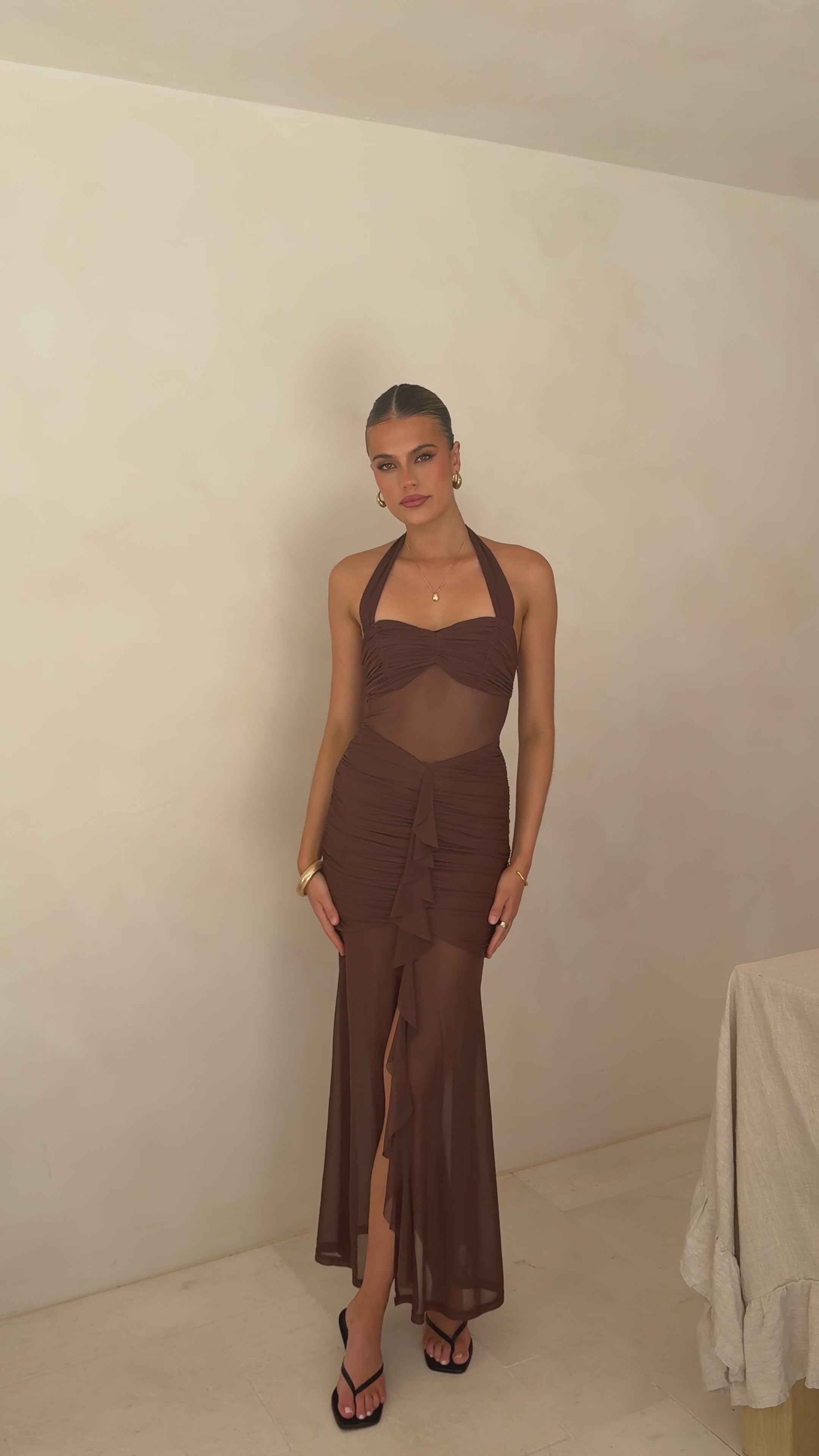 Alani Maxi Dress - Chocolate