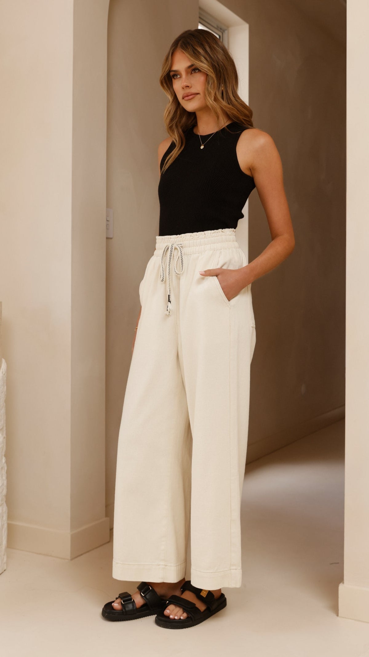 Josephine Pants - Off White Denim