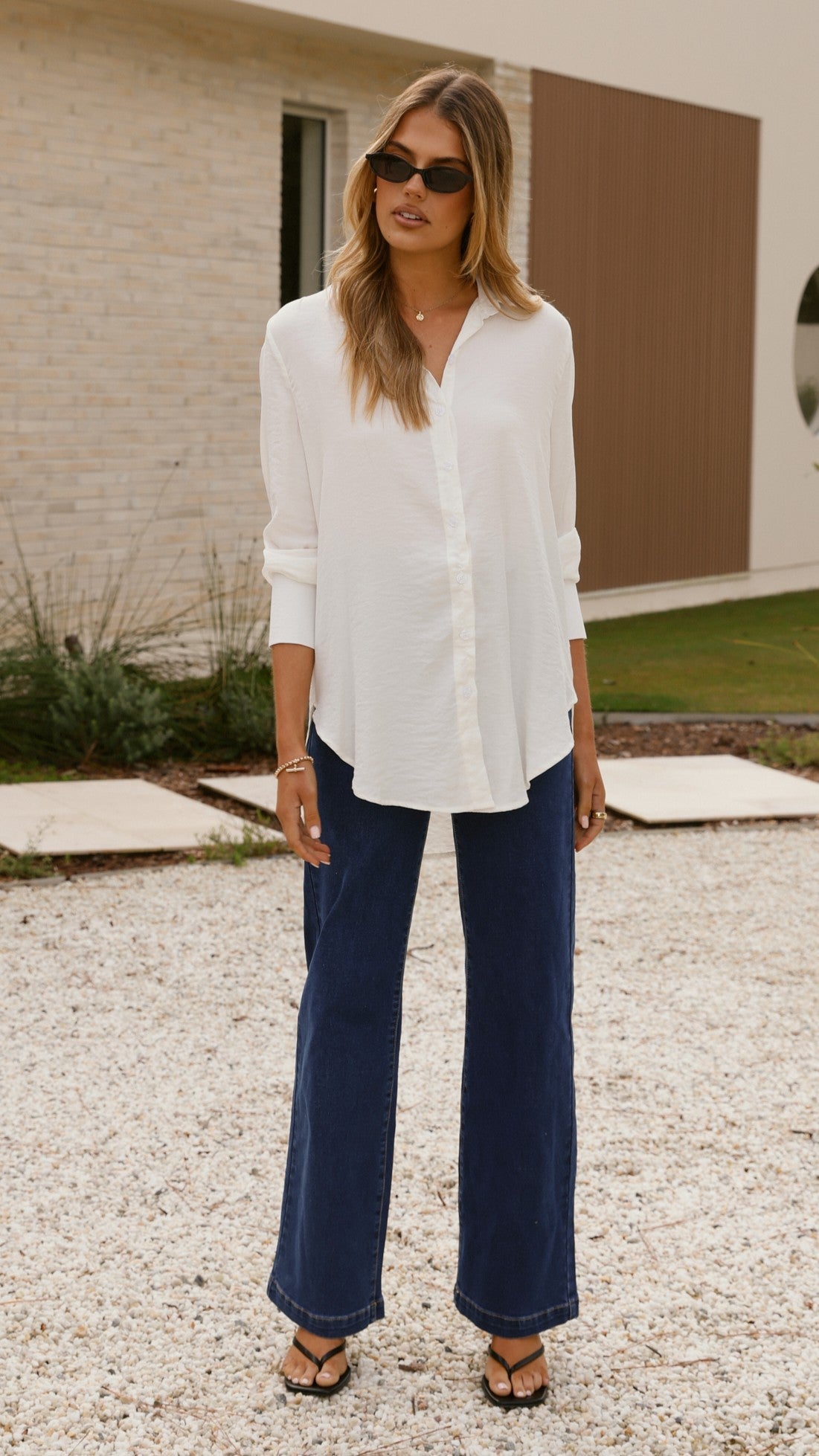 Juliana Button Up Shirt - White