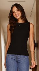 Ida Knit Top - Black