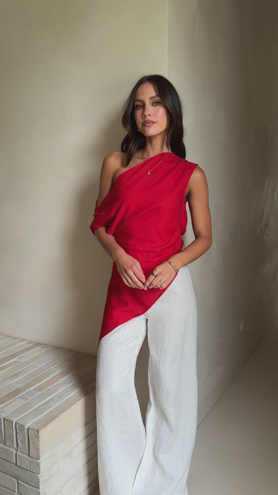 Malena Tunic Top - Red