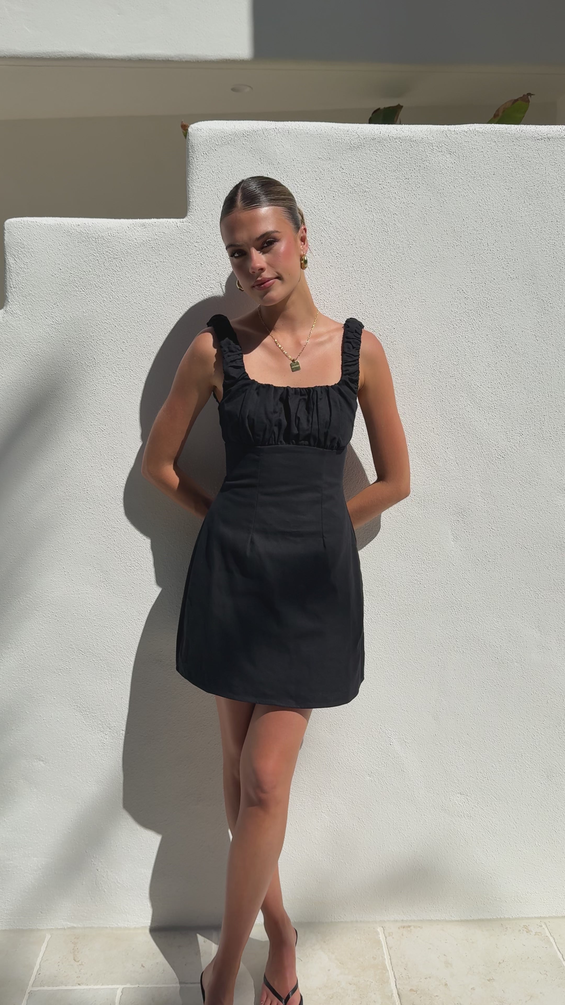 Adley Mini Dress - Black