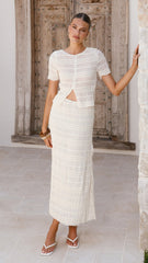 Maisie Maxi Skirt - Cream