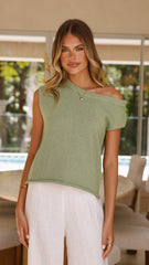Robin Off Shoulder Top - Olive