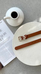 Fleur Belt - Brown