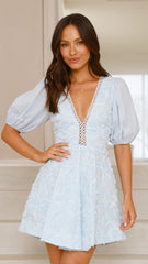 Calanthe Mini Dress - Blue
