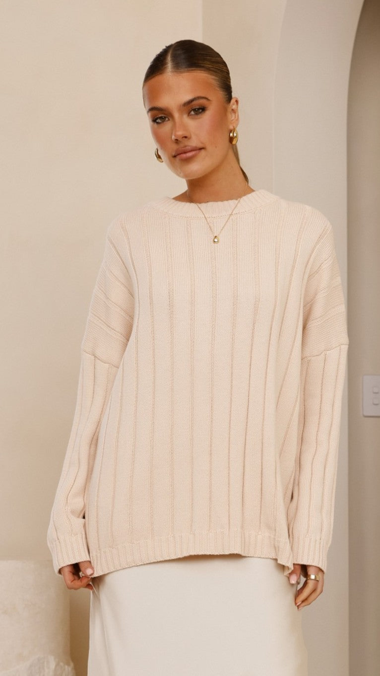 Naiva Oversized Knit - Cream
