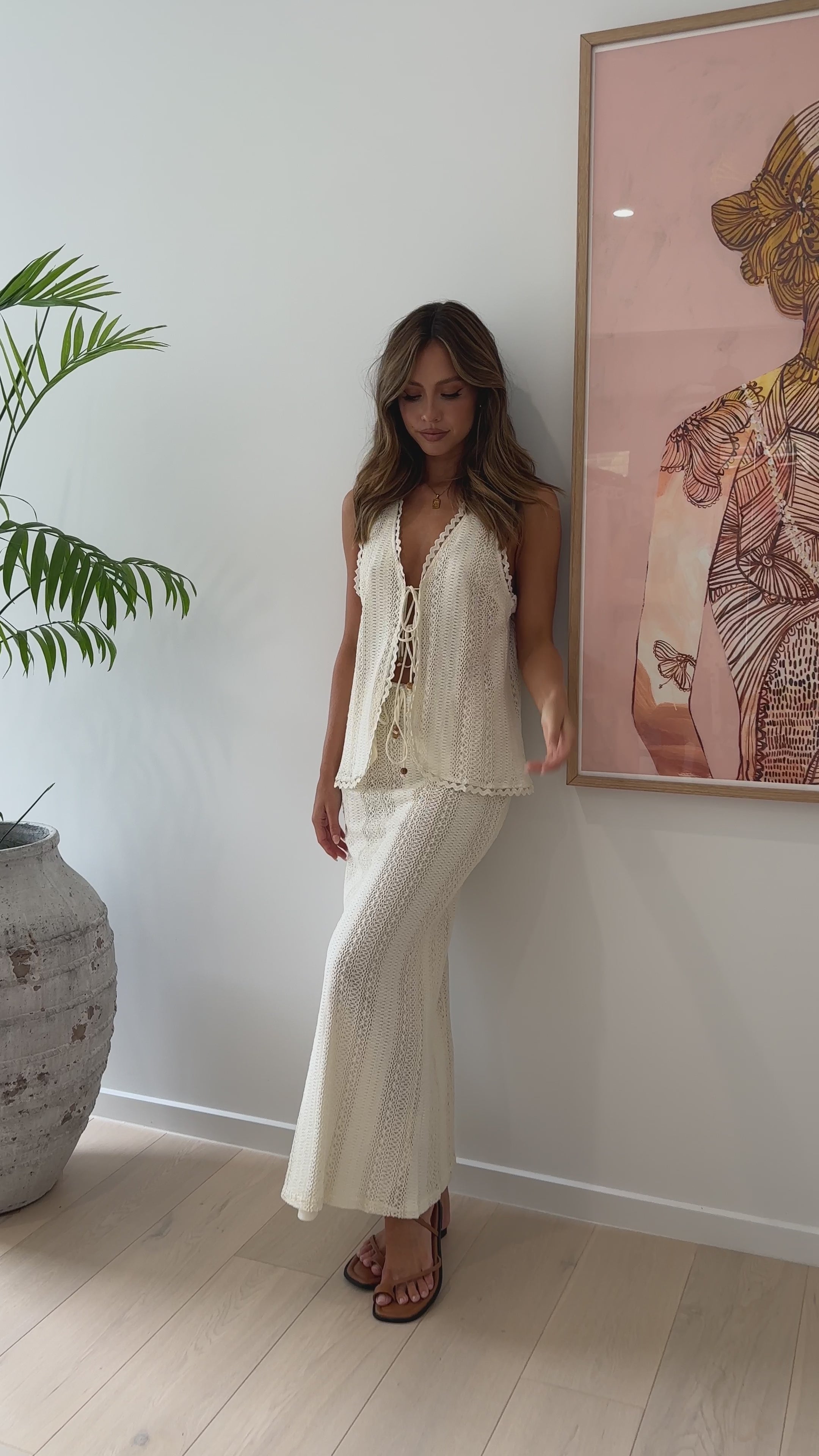 Valonia Maxi Skirt - Beige