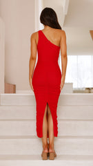 Natalia Midi Dress - Red