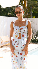 Vaiana Tie Top - Blue / Floral