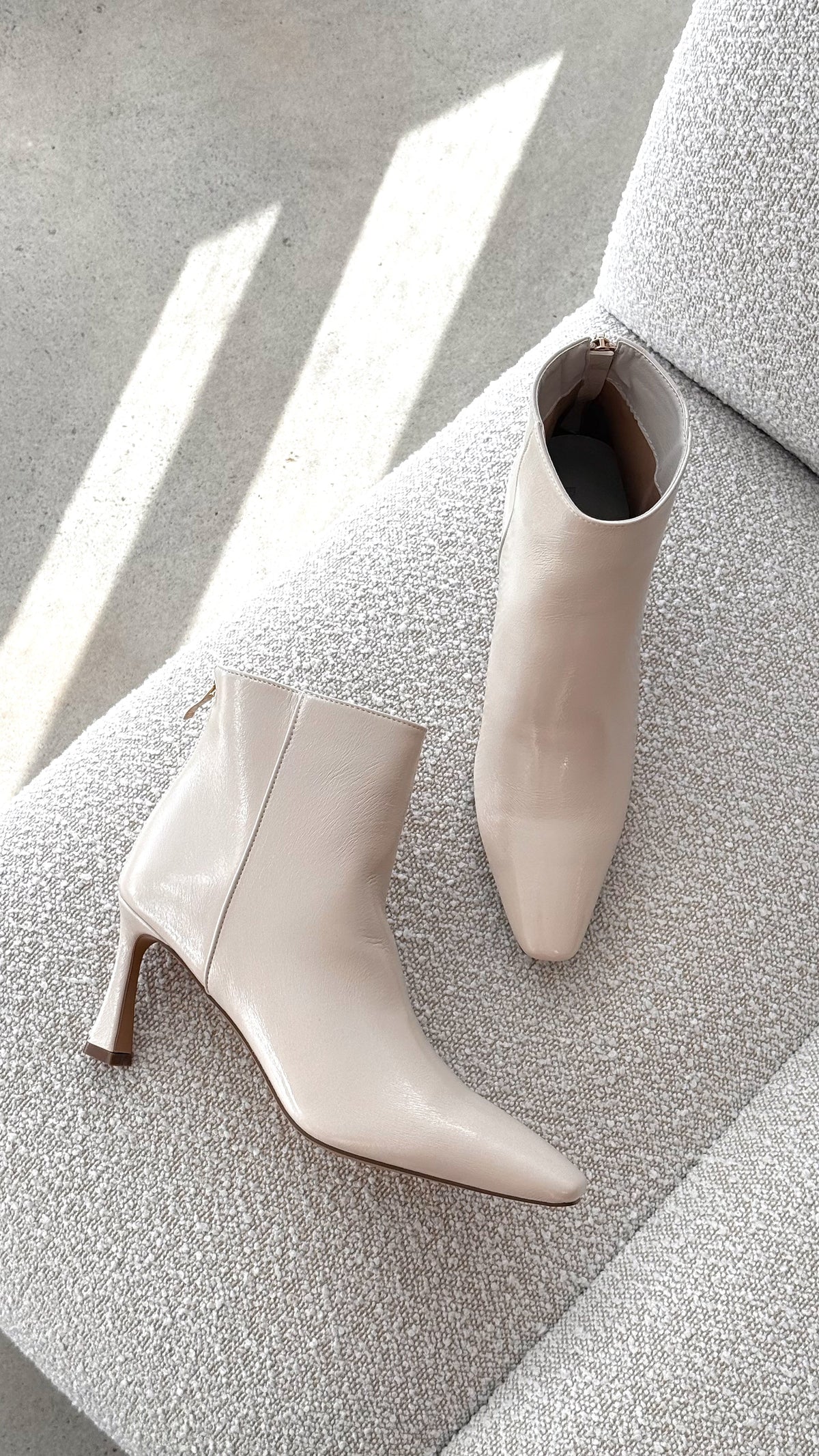 Scotty Boots - Chalk Crinkle Patent