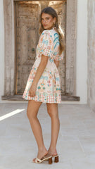 Misty Mini Dress - Acacia Palm