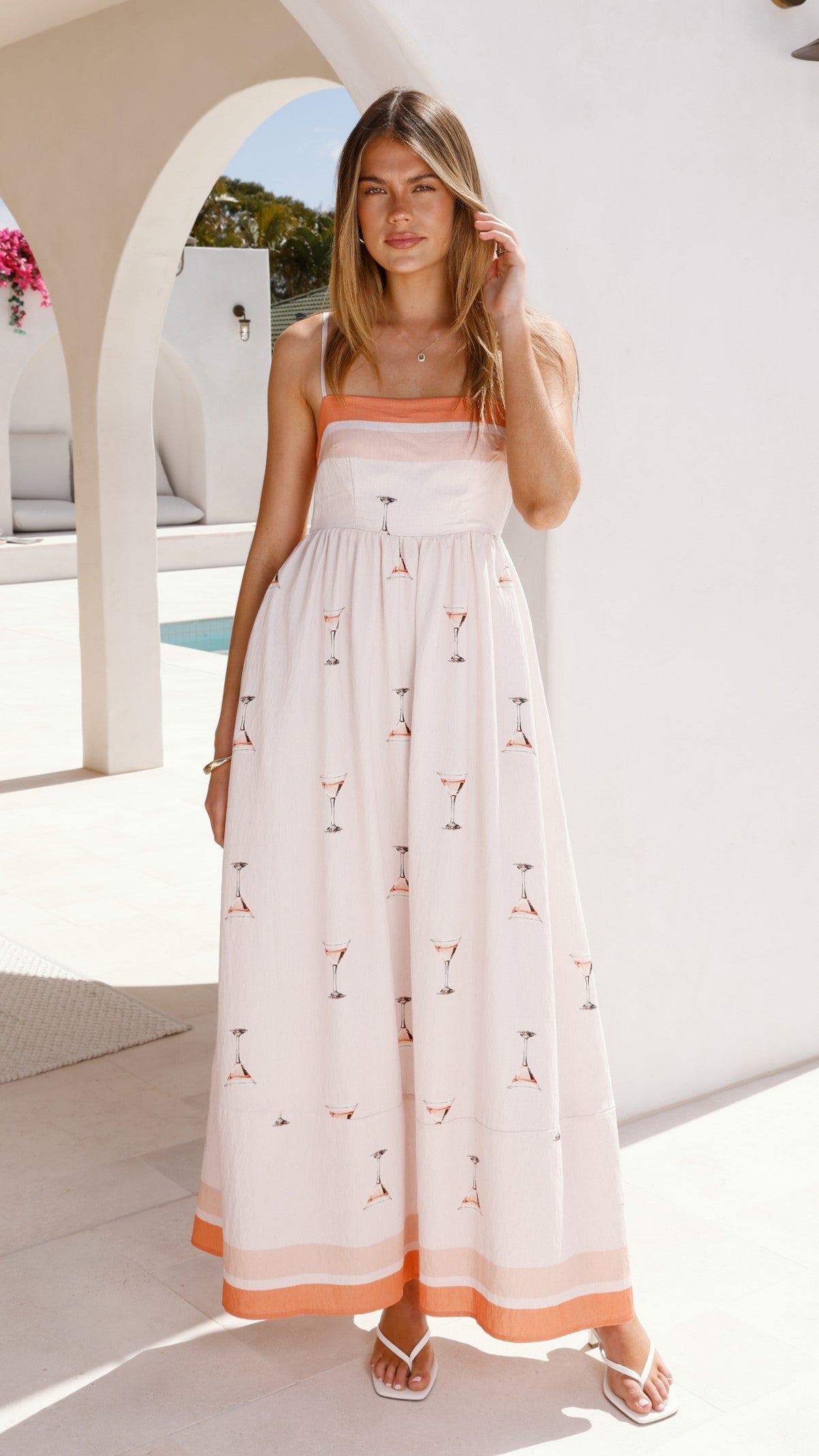 Penny Maxi Dress - Peach Martini