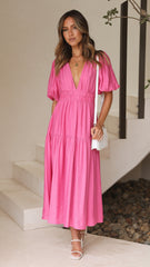 Erin Midi Dress - Pink
