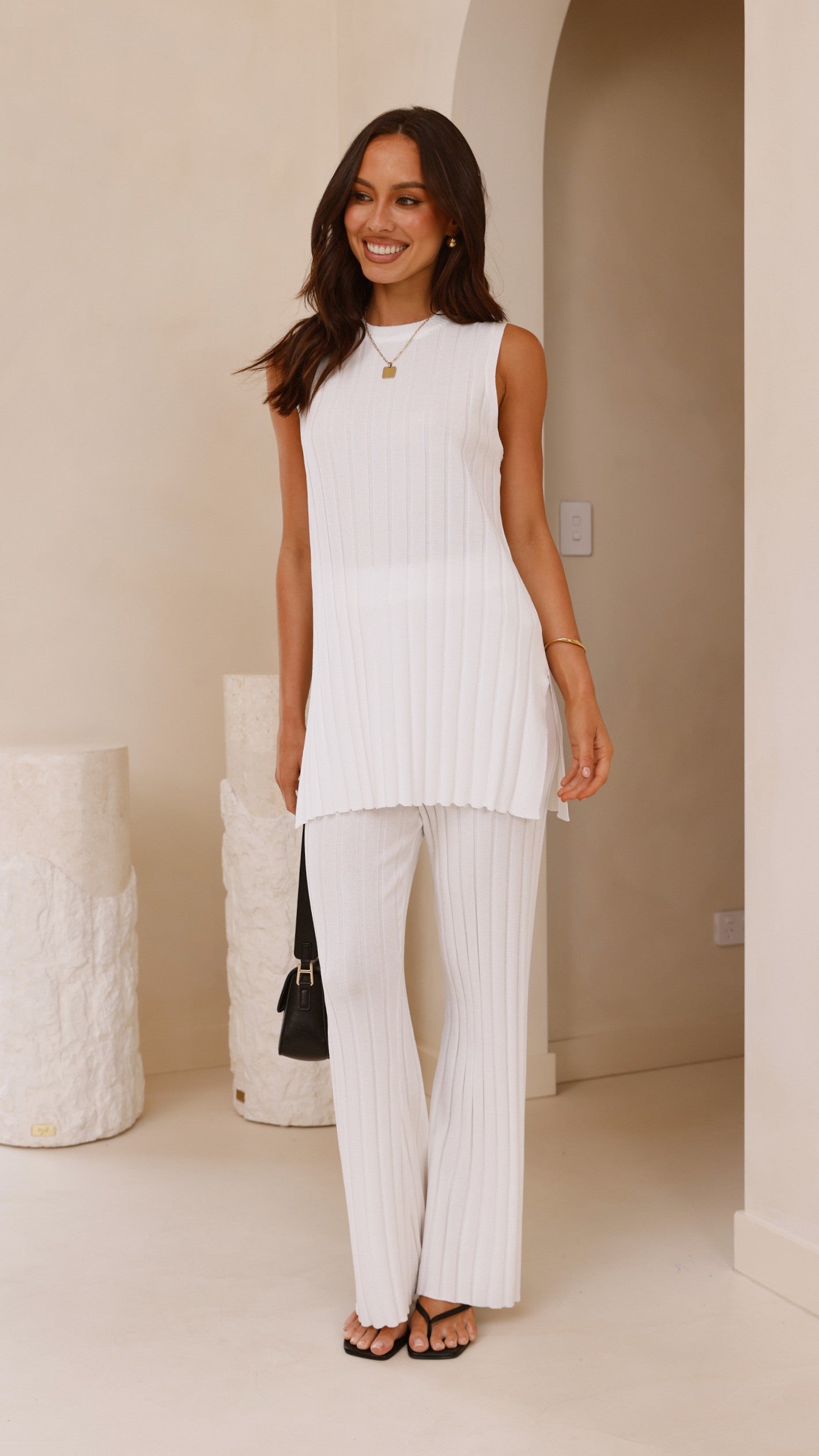 Megan Knit Top - White
