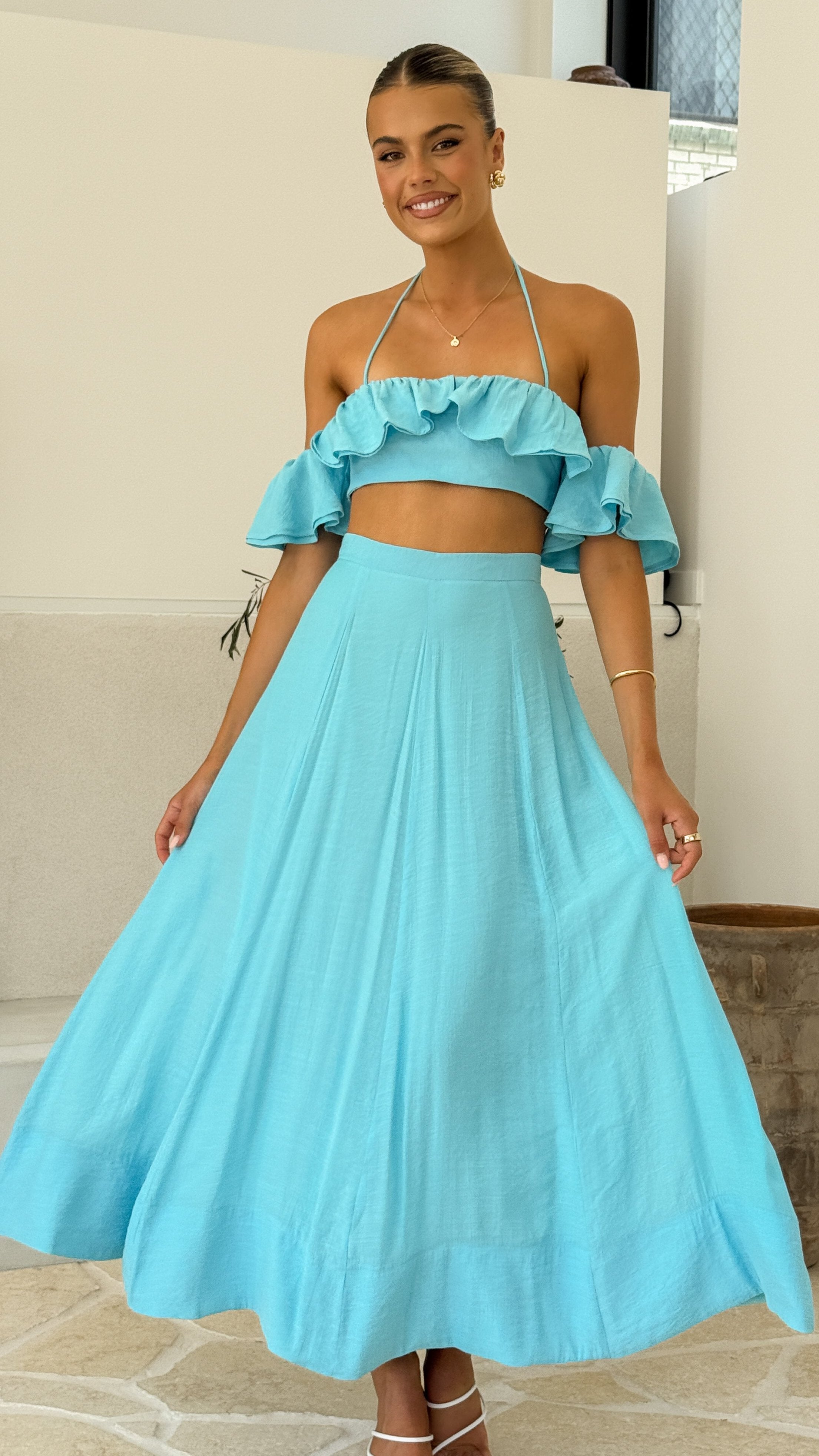 Trista Maxi Skirt - Blue