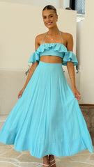 Trista Maxi Skirt - Blue