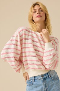 Brooke Textured Striped Top